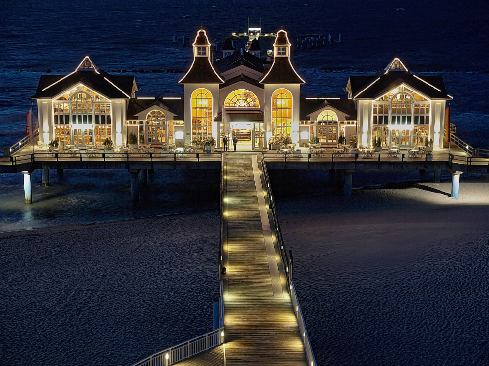 Seebrücke Sellin am Abend