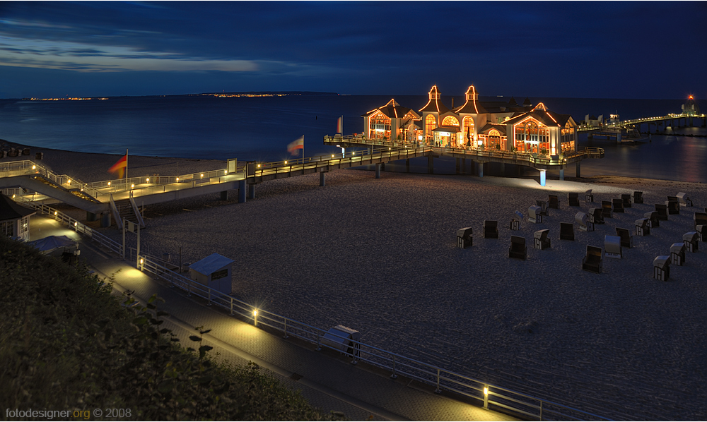 « Seebrücke Sellin Rügen bei Nacht »