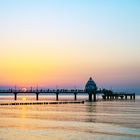 Seebrücke von Zingst im Sonnenuntergang...