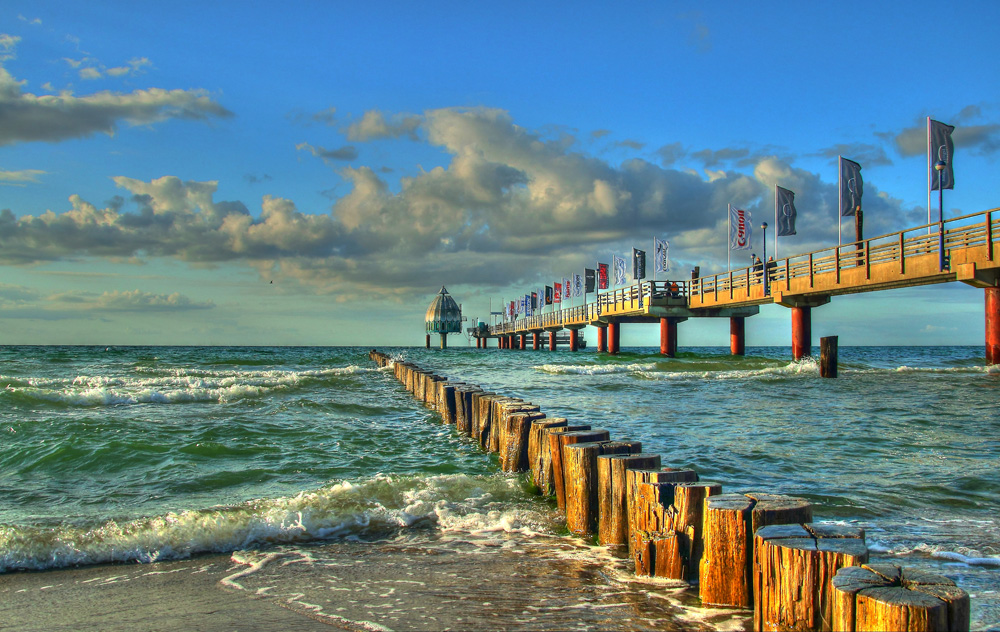 Seebrücke Zingst im Abendlicht