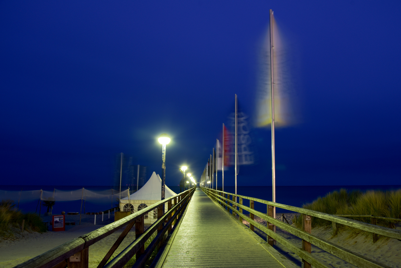 Seebrücke Zingst - morgens gegen 4 Uhr