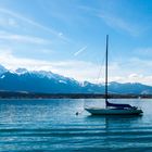 Seegelboot auf dem Thunersee