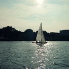 Seegelboot auf der Weser