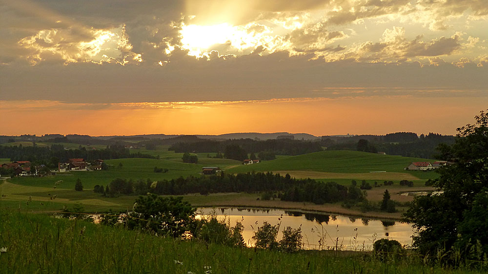 Seeger See bei Sonnenuntergang