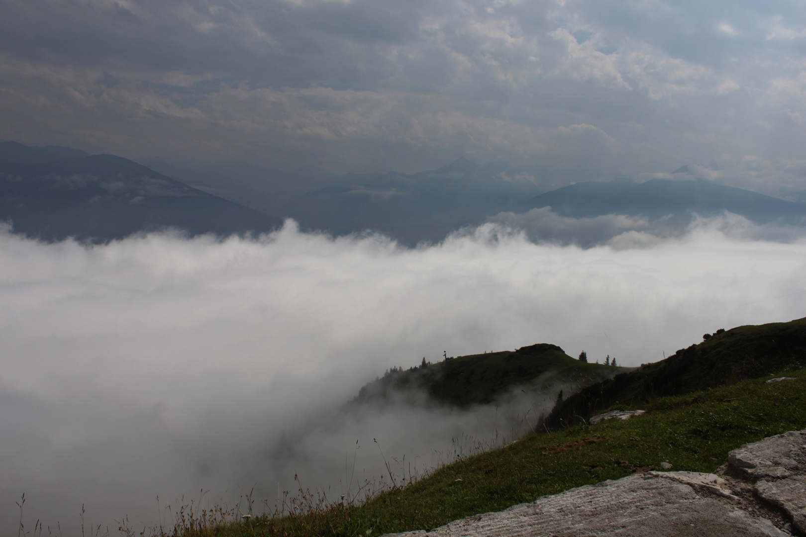 Seegrube bei Nebel