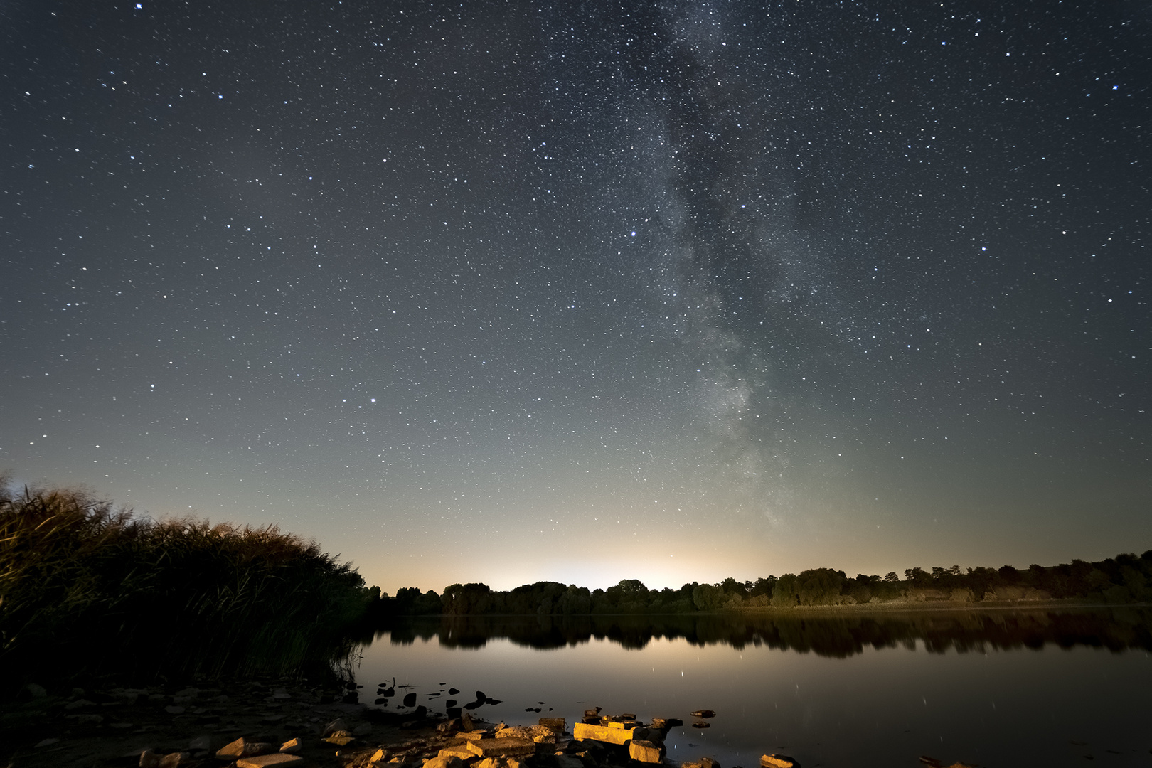 Seehäuser See mit Milchstraße