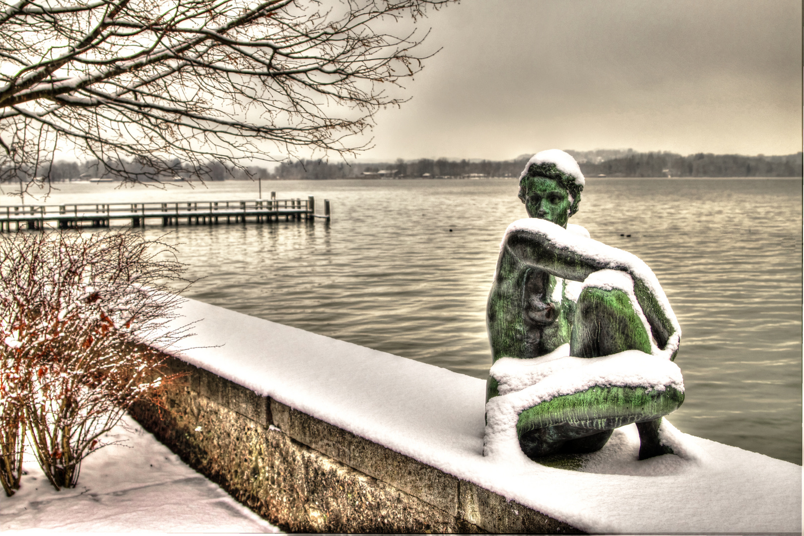 Seejungfrau am Chiemsee/ Winter