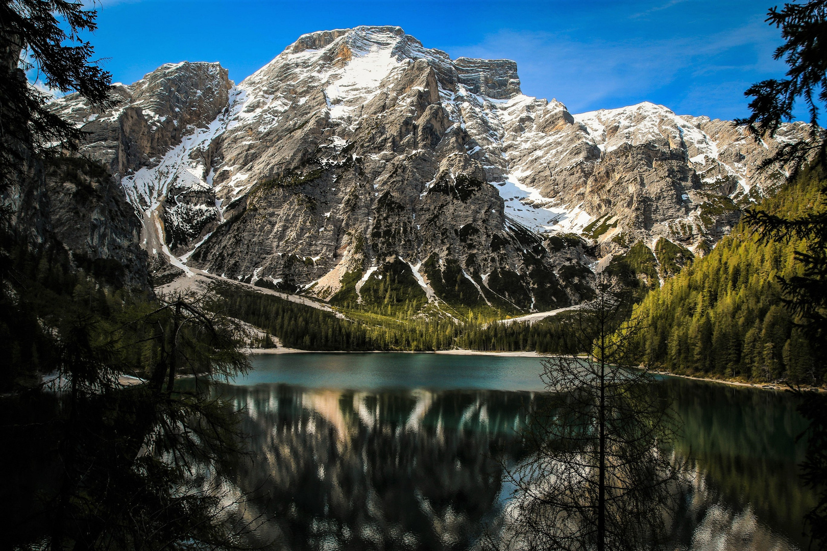 Seekofel mit Pragser Wildsee