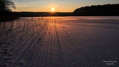 Seelandschaft am frühen Morgen