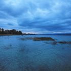 Seelandschaft beim Regenwetter