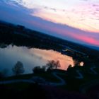 Seepark Freiburg Sonnenuntergang