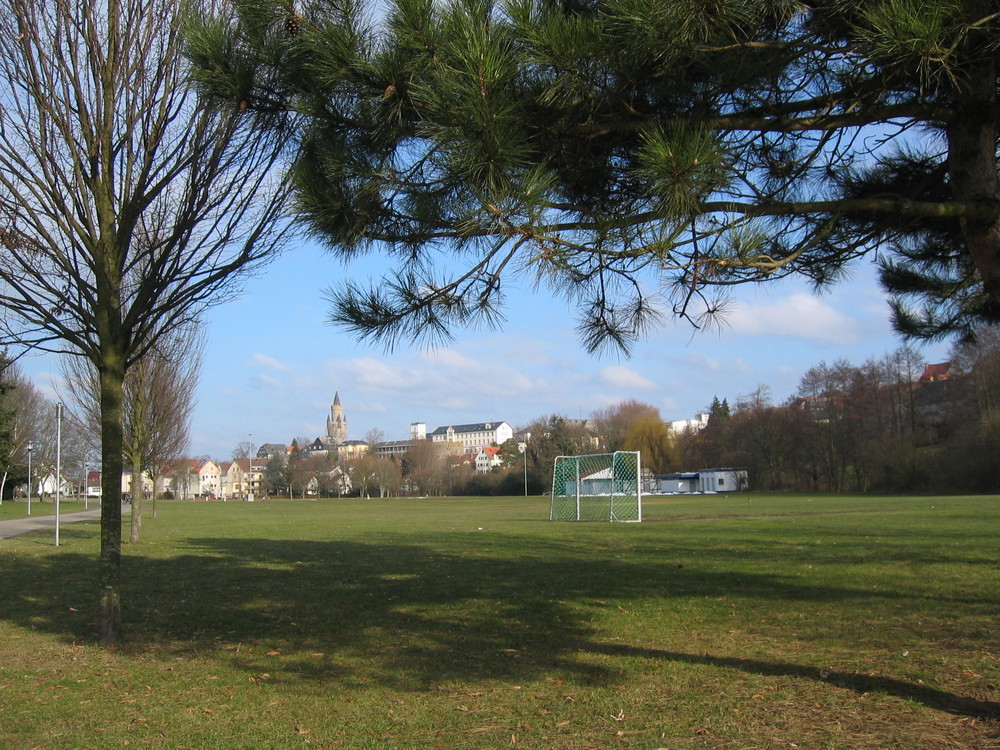 Seewiese in Friedberg (Hessen) in der JanuarSonne Foto & Bild