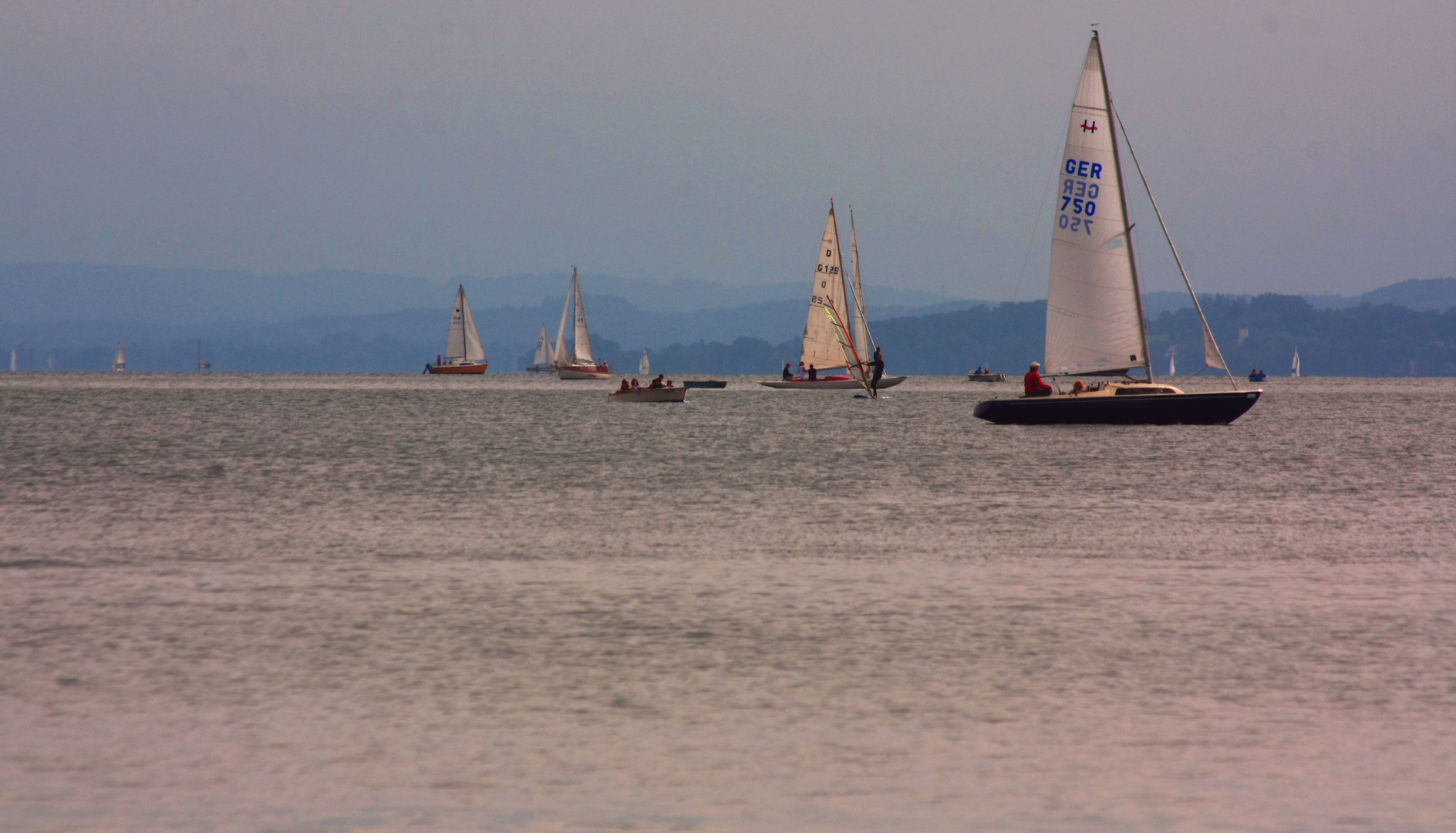 Segelabend auf dem Starnberger See