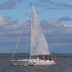 Segelausflug auf der Elbe vor Cuxhaven