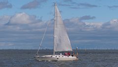 Segelausflug auf der Elbe vor Cuxhaven