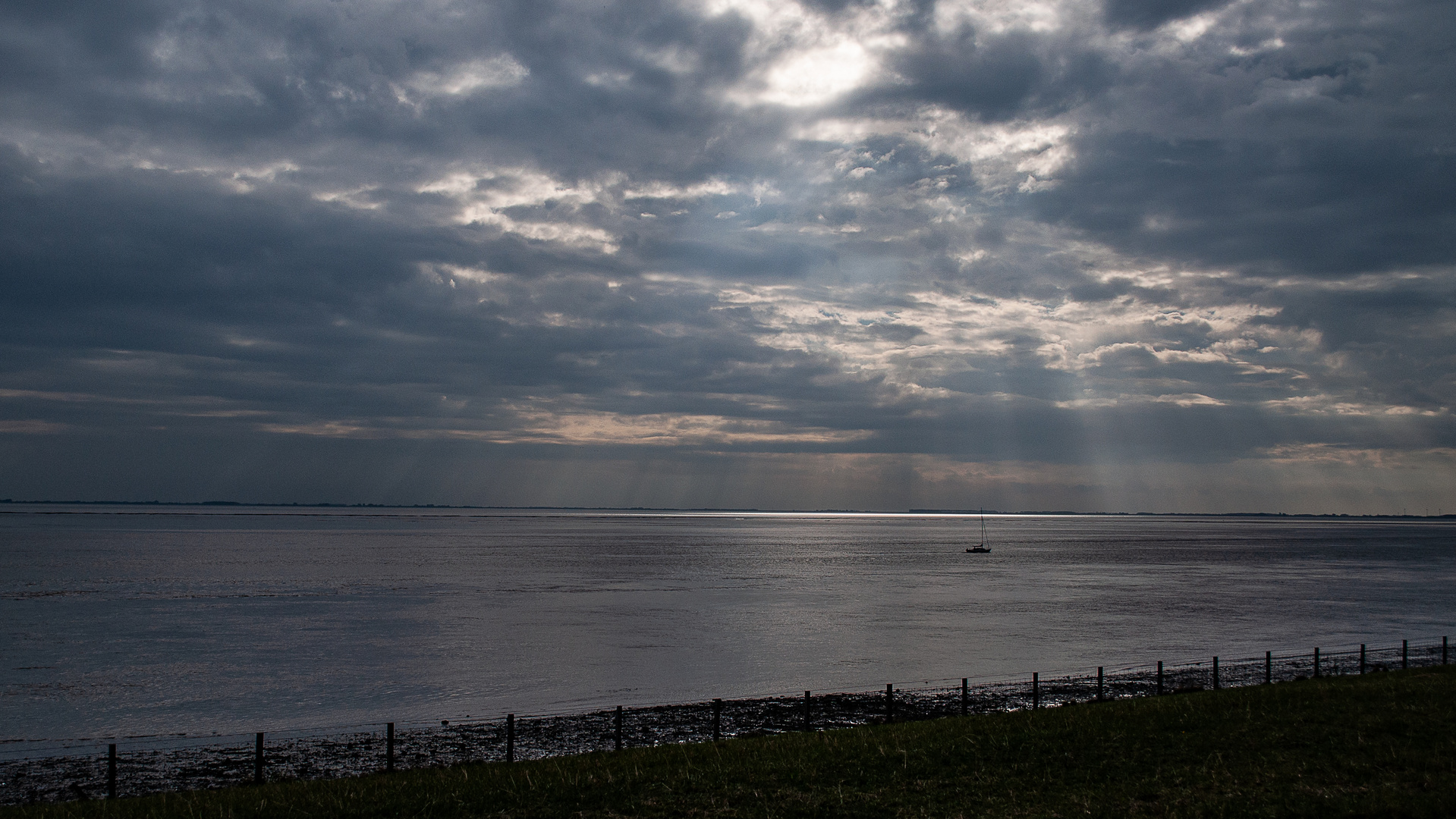 Segelboot auf dem Dollart