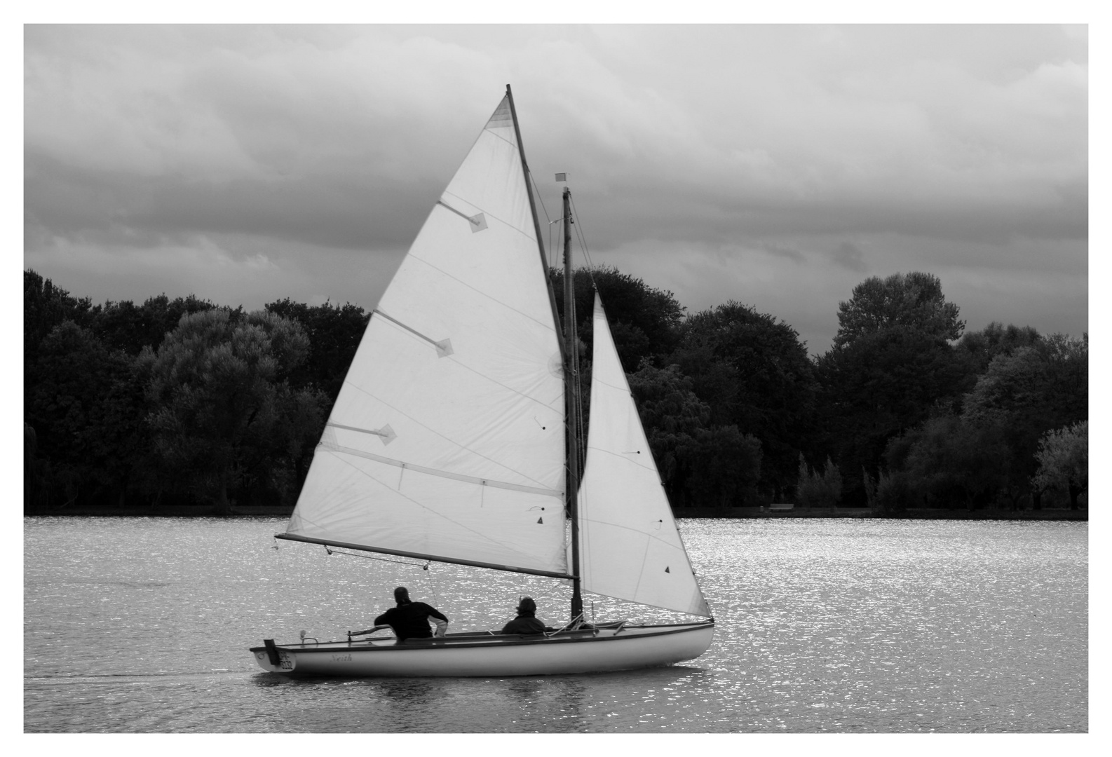 Segelboot auf dem Maschsee (Hannover)