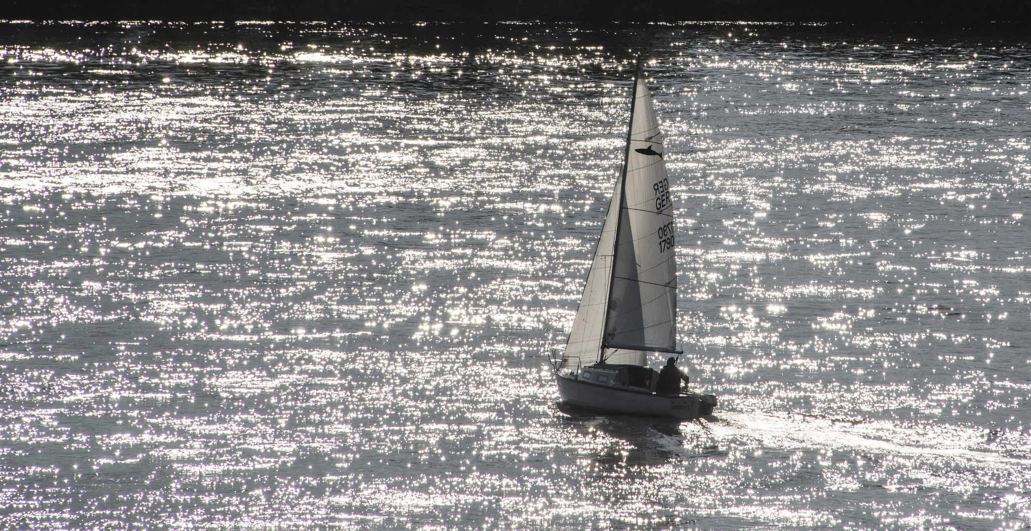 Segelboot auf dem Rhein