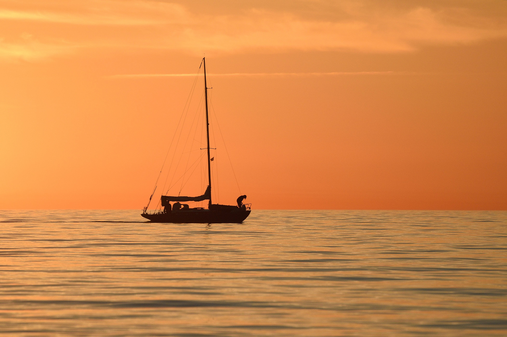 Segelboot bei Dierhagen an der Ostsee