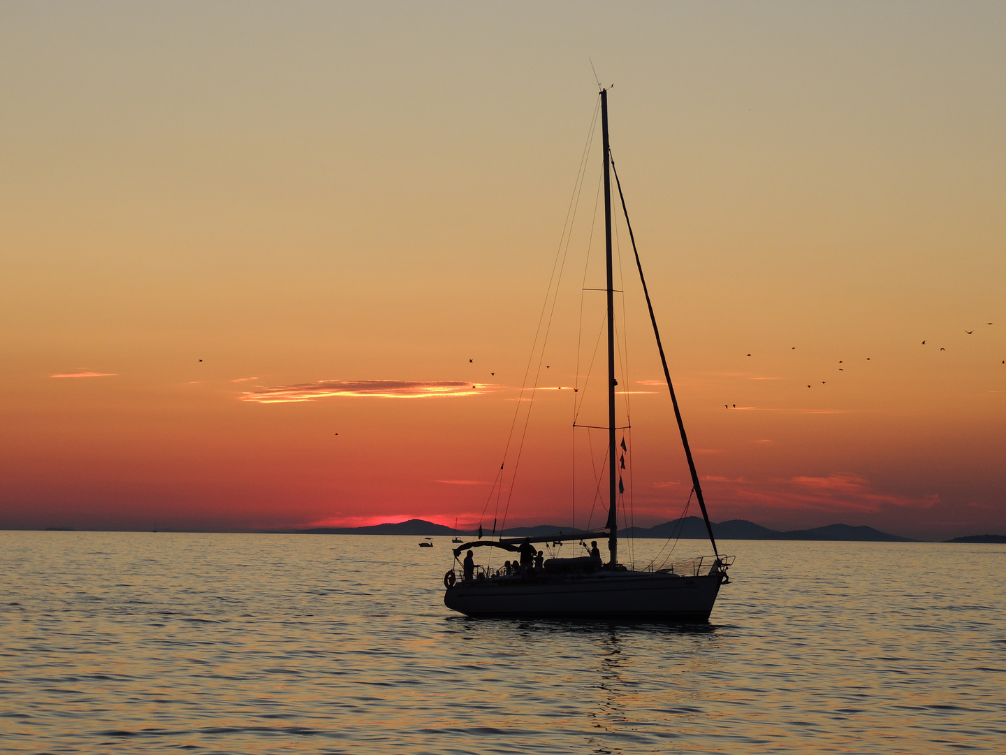 Segelboot bei Primosten/Kroatien