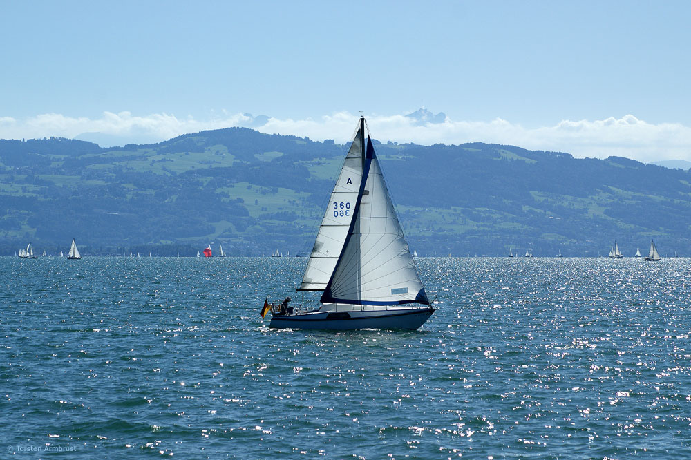 Segelboot im Gegenlicht...