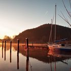 Segelboot im Morgenlicht