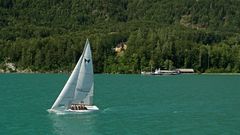 Segelboot mit Schiff Kaiser Franz Josef 