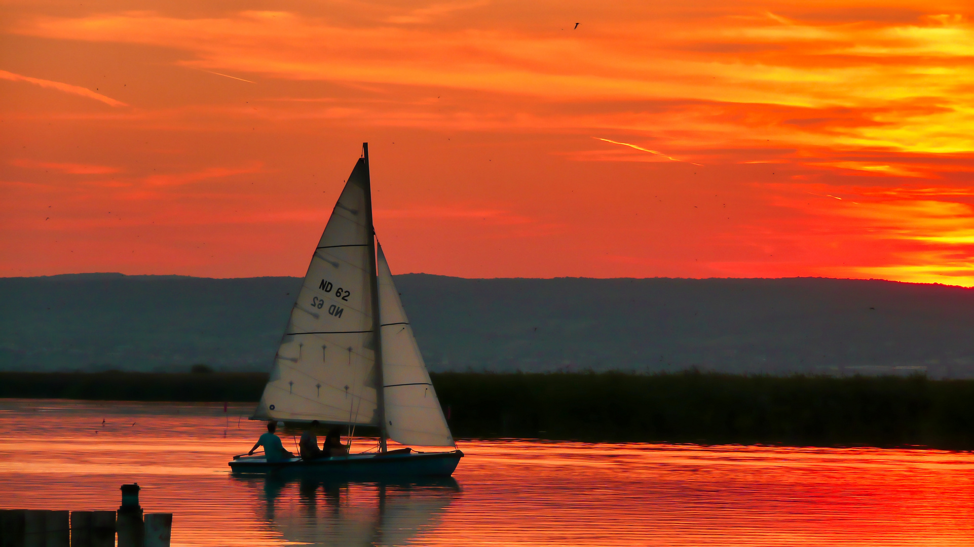 Segelboot Wasser Sonnenuntergang 