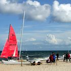 Segelboote am Strand