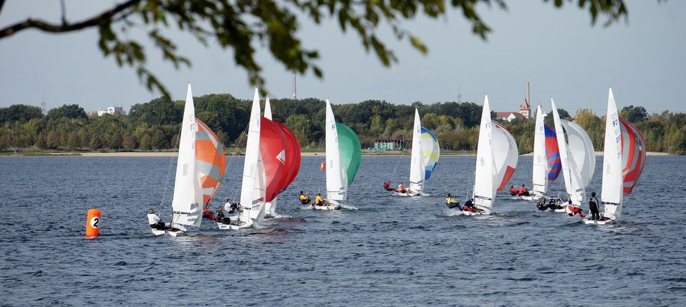 Segelboote auf dem Cospudener See