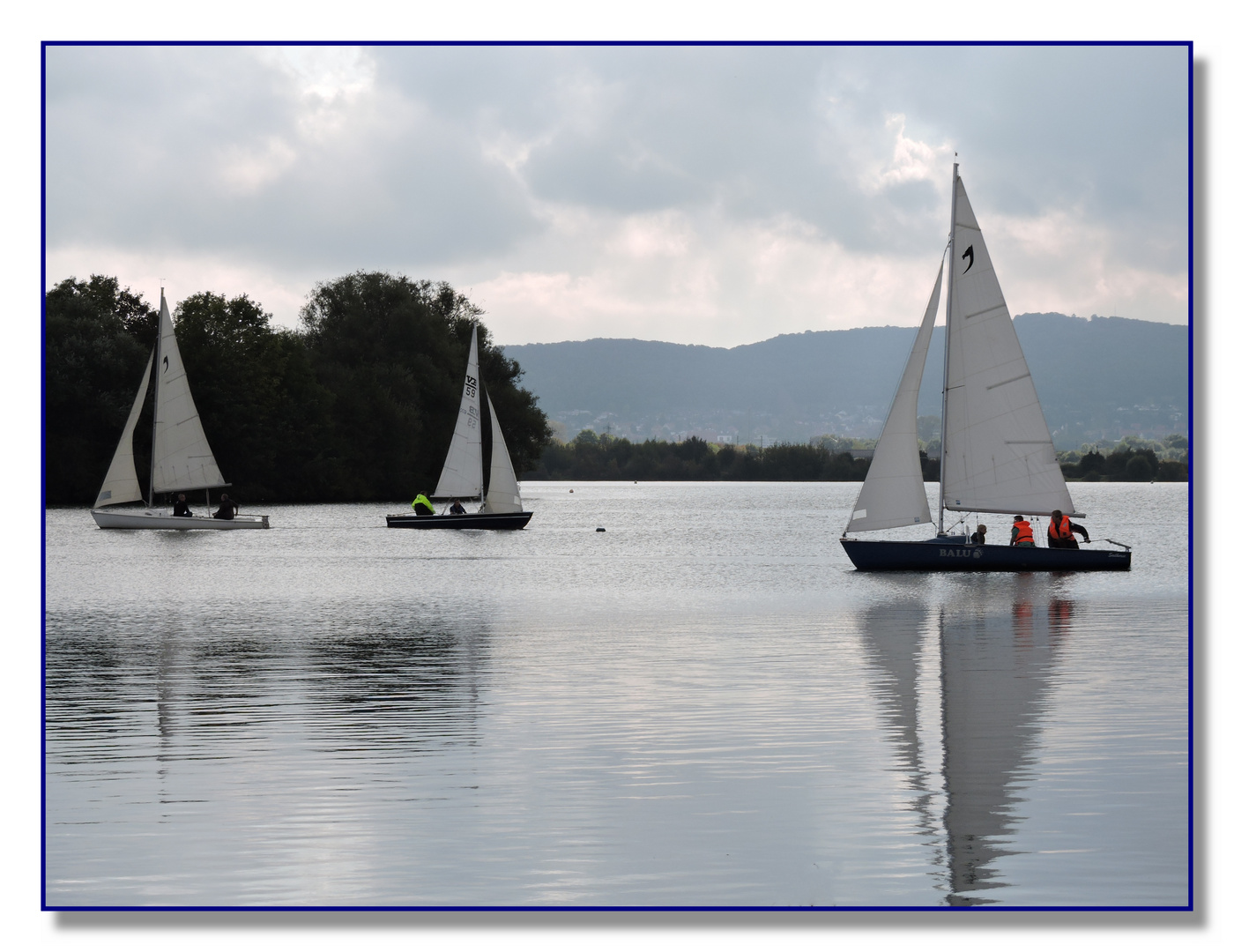 Segelboote auf dem Freizeitsee