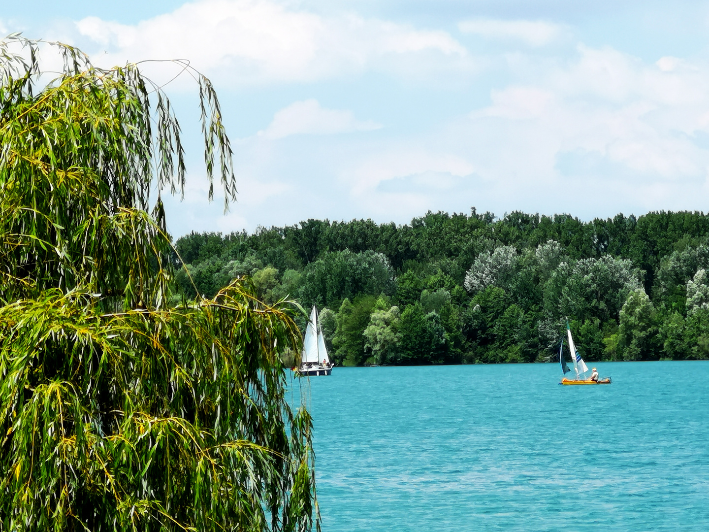 Segelboote beim Fischerheim Liedolsheim