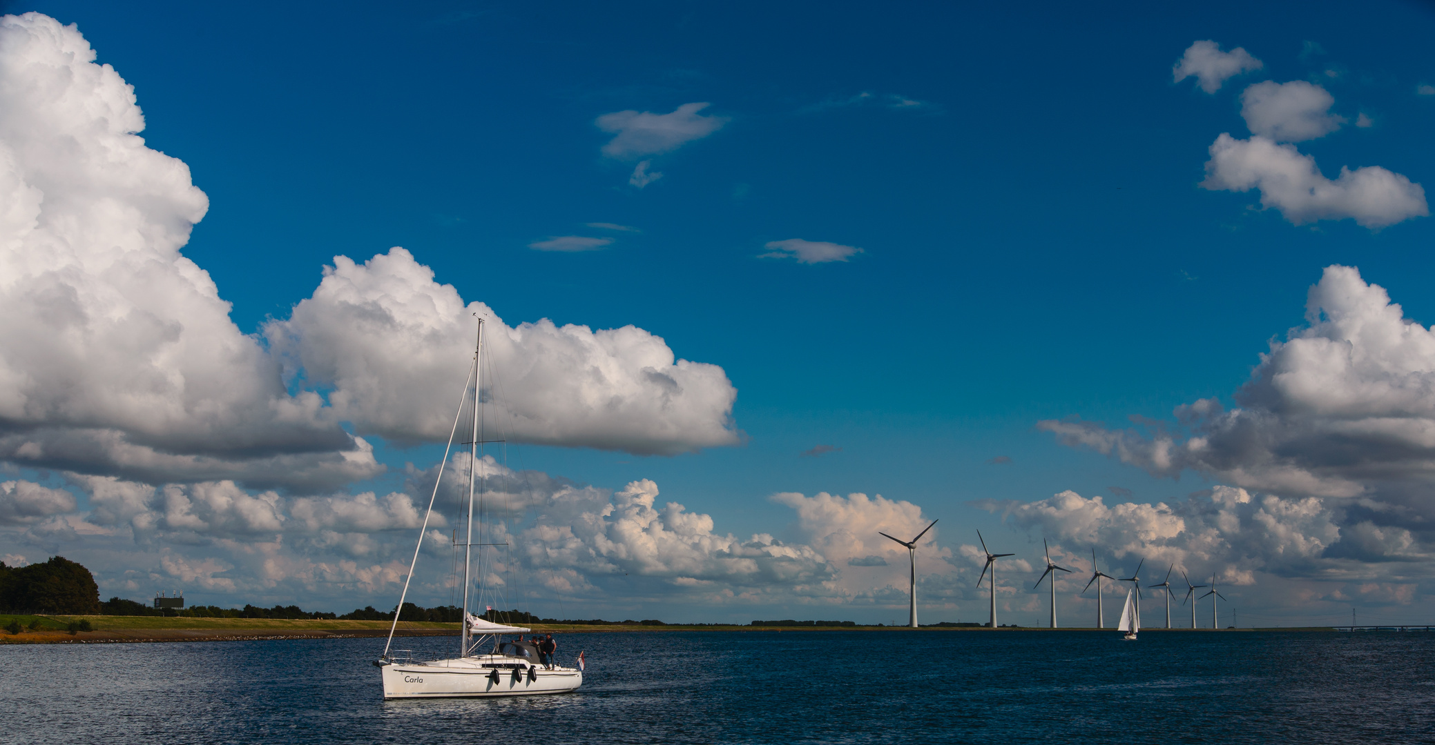 [ Segelboote, Deich, Ijsselmeer ]