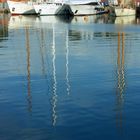 Segelboote im Hafen von Barcelona