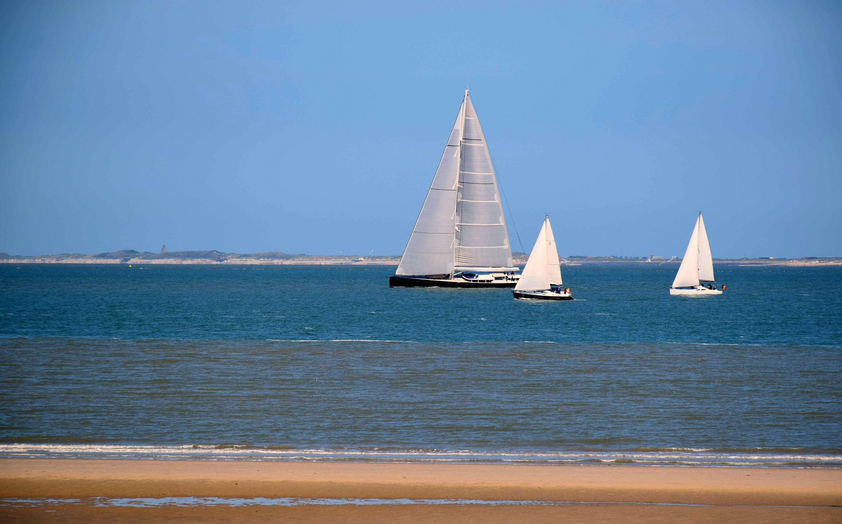 Segelboote voll im Wind