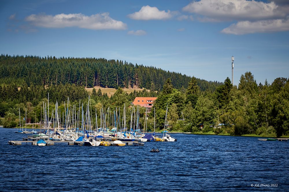 Segelboote vom Segelverein Schluchsee