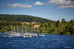 Segelboote vom Segelverein Schluchsee