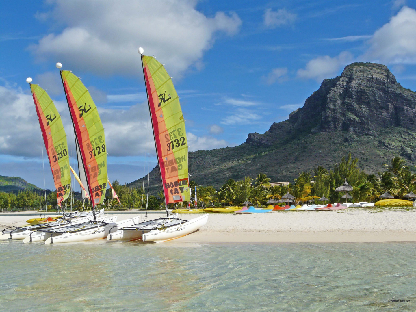 Segelboote vor Le Morne