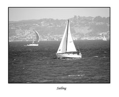 Segelboote vor San Francisco (Oakland Bay)