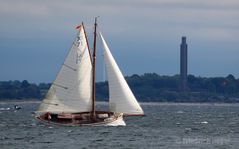 Segelbot vor Laboe