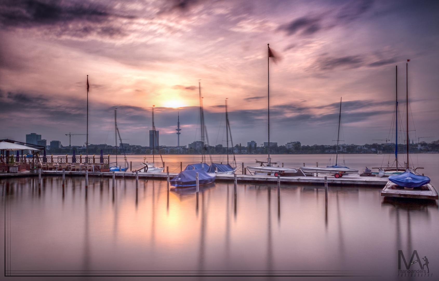 Segelclub an der Außenalster