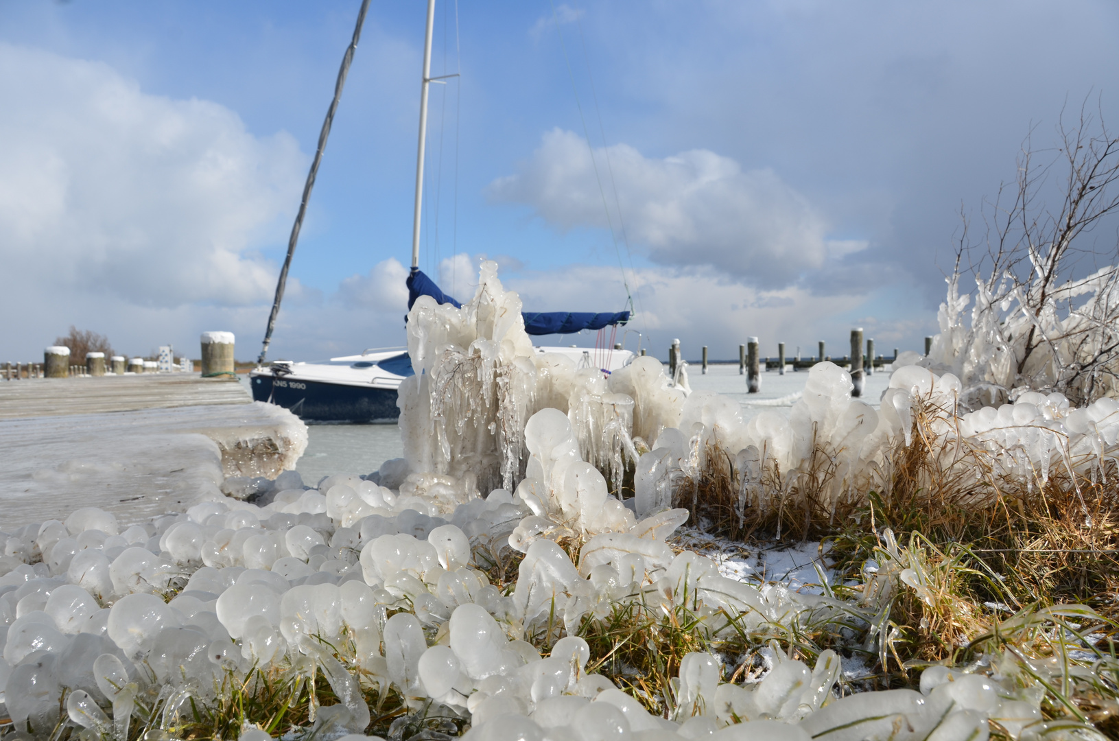 Segelerhafen Eiskalter Nordostwind 