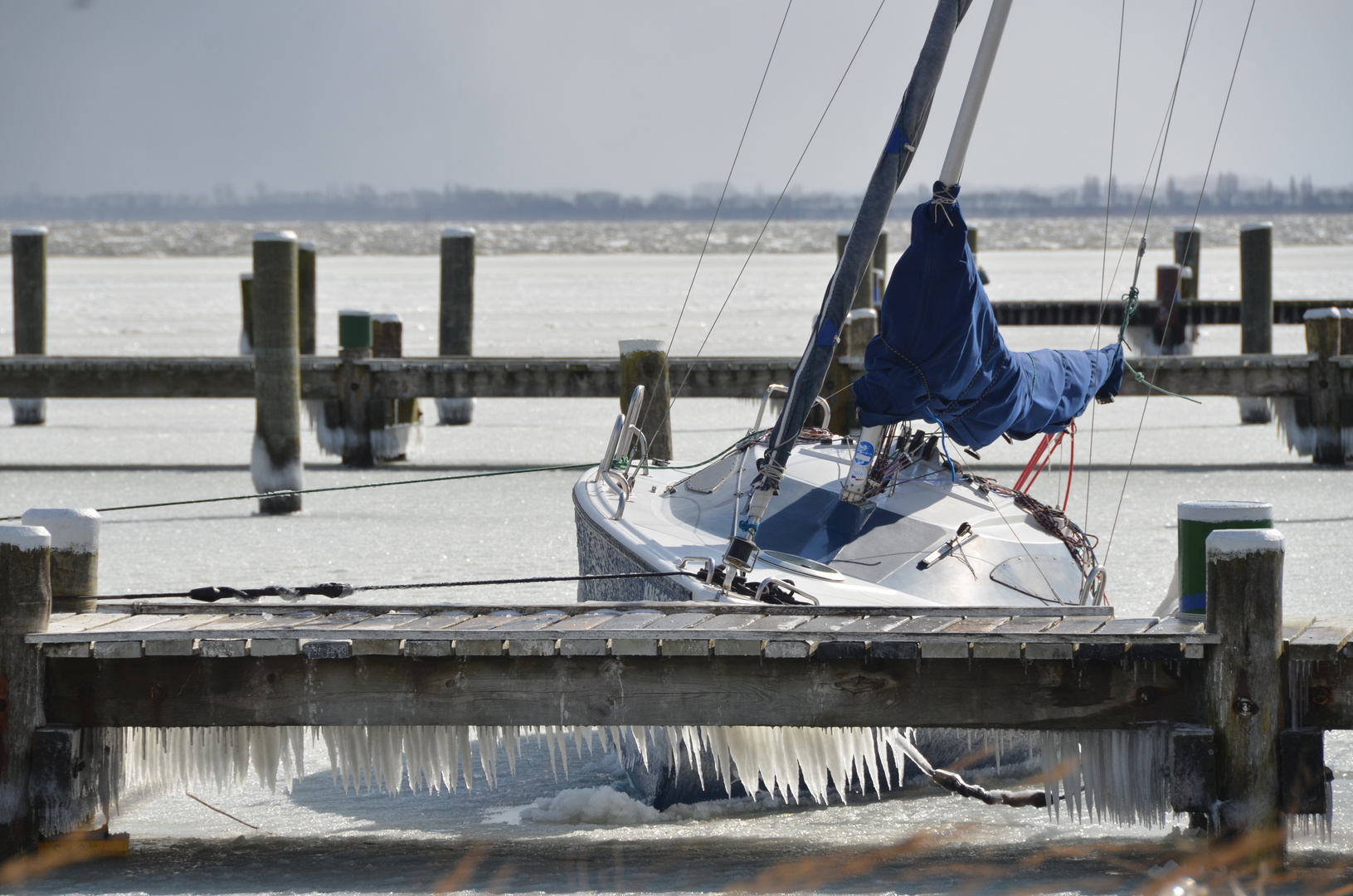 Segelerhafen Eiskalter Nordostwind 