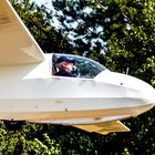 Segelflug / Landeanflug mit ausgefahrenen Bremsen