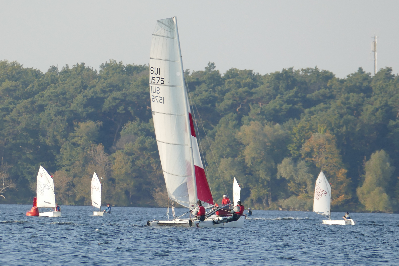 Segeln auf dem Müggelsee.