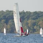 Segeln auf dem Müggelsee.