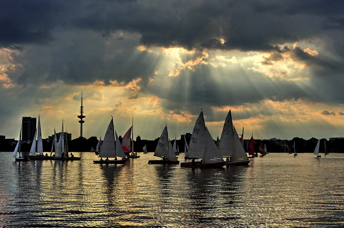 segeln auf der Alster