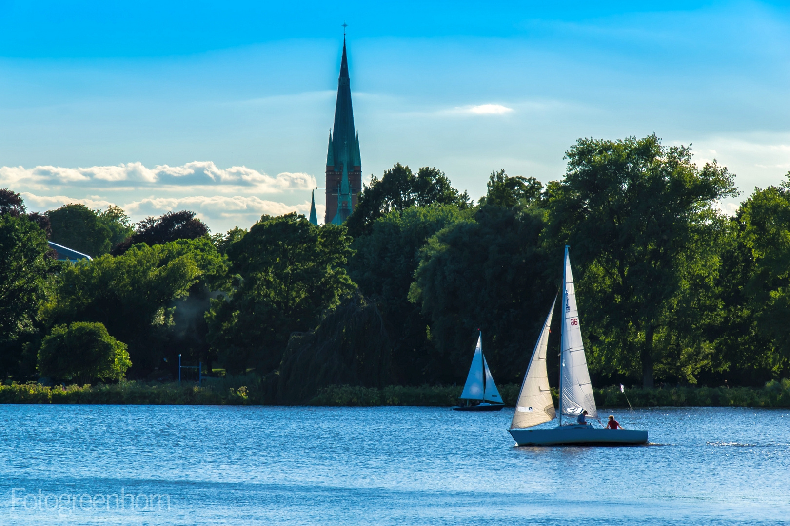 Segeln auf der Außenalster