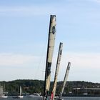 Segeln der Katamarane im Kieler Hafen