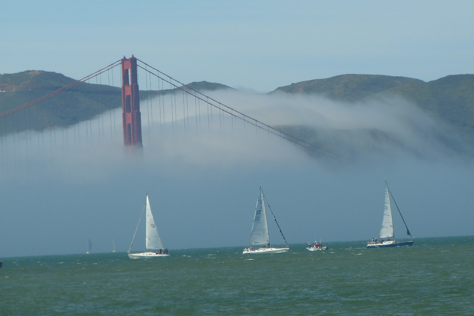 Segeln im Nebel, San Francisco 2014